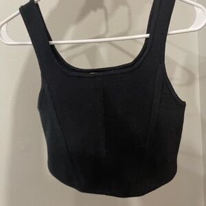 Altar’d state women’s black crop top